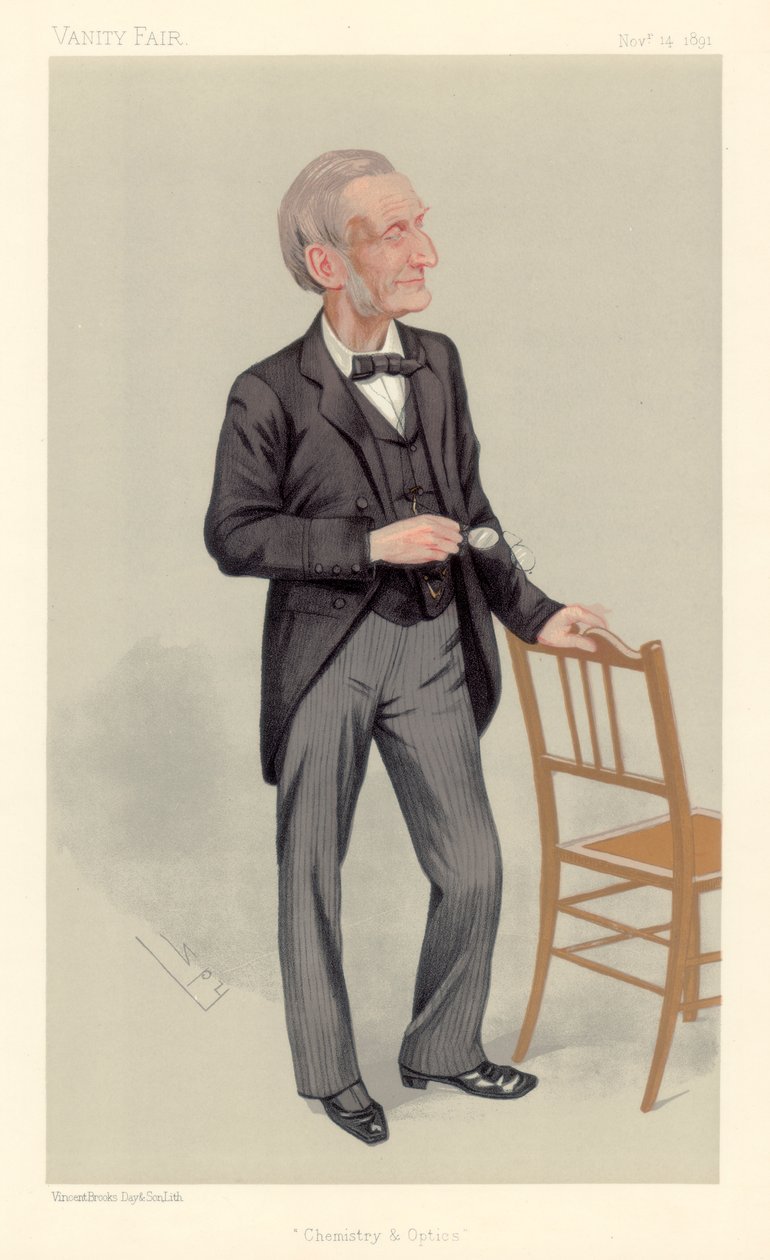 John Hall Gladstone, angielski chemik, 1891 autorstwa Leslie Matthew Ward