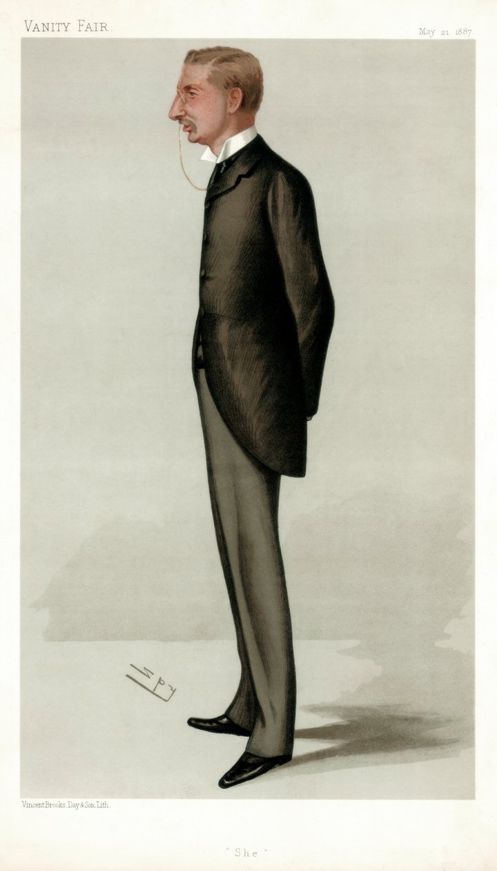 Ona Henry Rider Haggard, brytyjski pisarz, 1887. autorstwa Leslie Matthew Ward