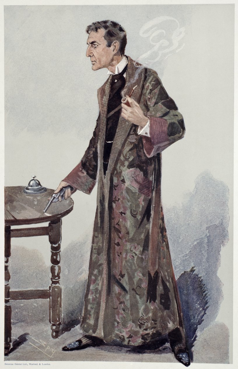 Sherlock Holmes, Karykatura z Targu próżności aktora Williama Gillette