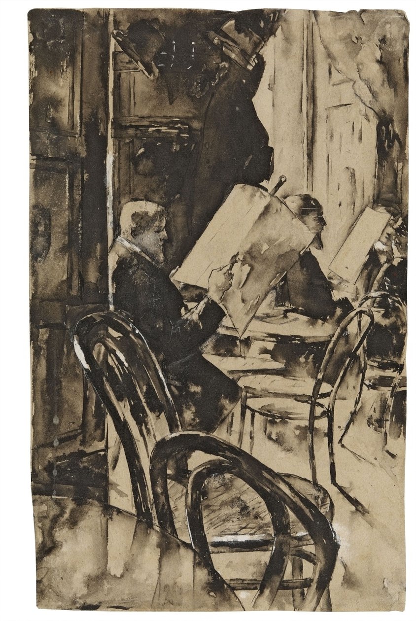W kawiarni rolnicy autorstwa Lesser Ury