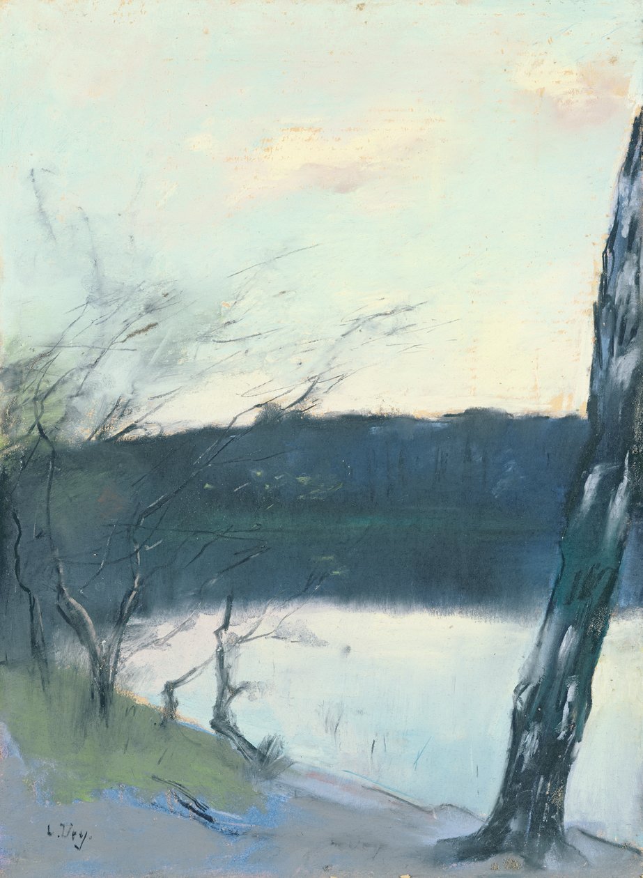Pejzaż (pastel na płótnie) autorstwa Lesser Ury