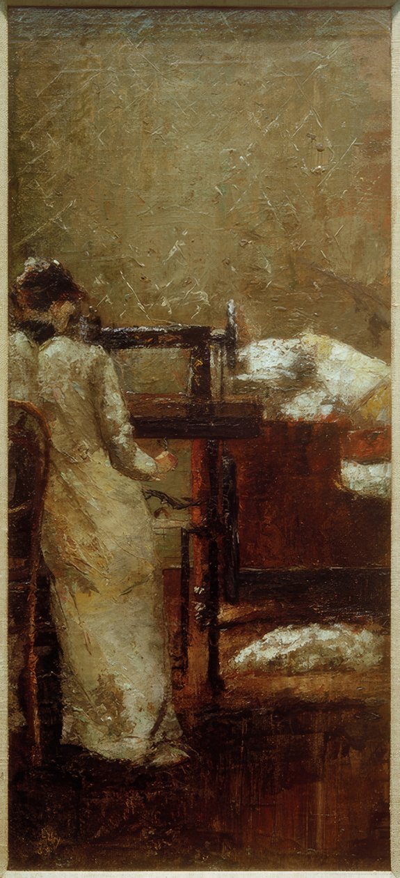 Kobieta przy maszynie do szycia autorstwa Lesser Ury