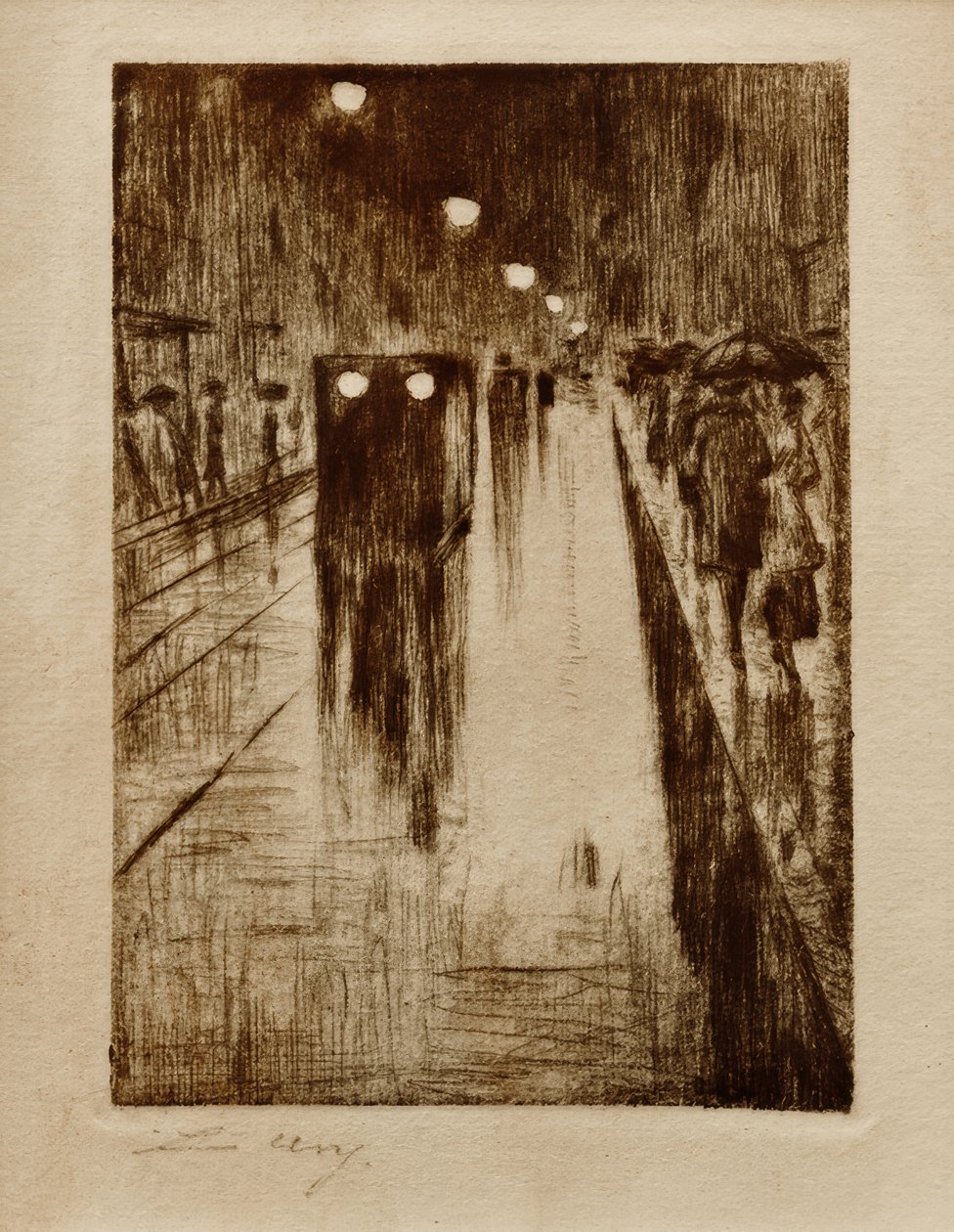 Leipziger Strasse w deszczu autorstwa Lesser Ury
