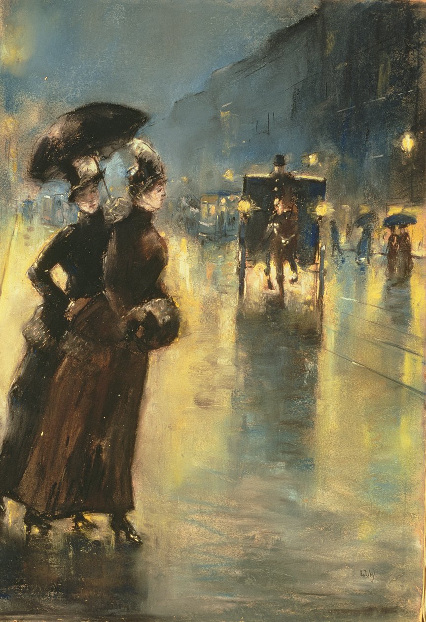Światła w nocy, 1889 autorstwa Lesser Ury