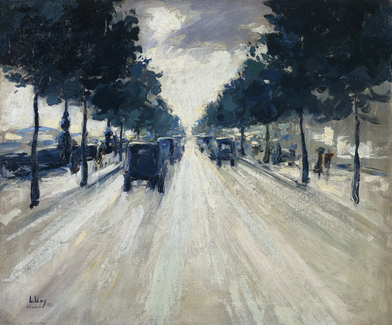 Nabrzeże, Londyn, 1926 autorstwa Lesser Ury