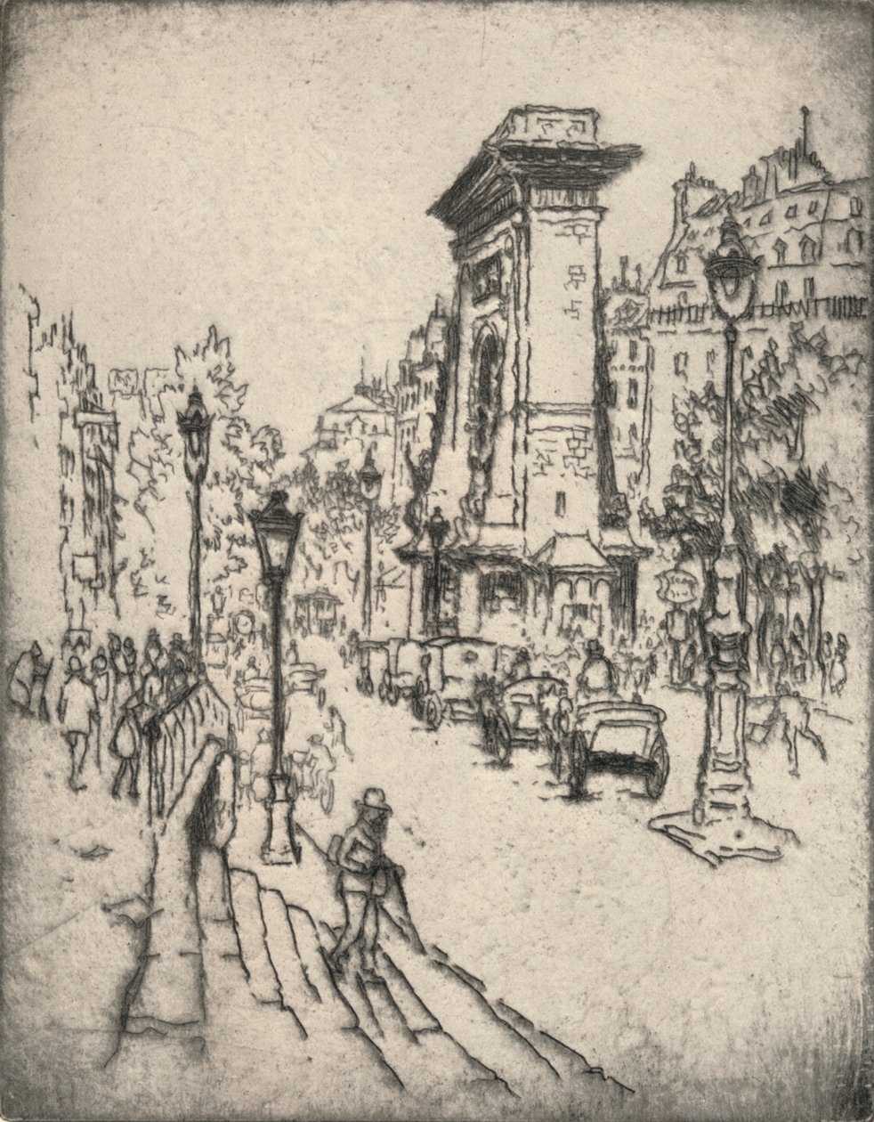 „Porte St Denis”, 1915 autorstwa Lester George Hornby