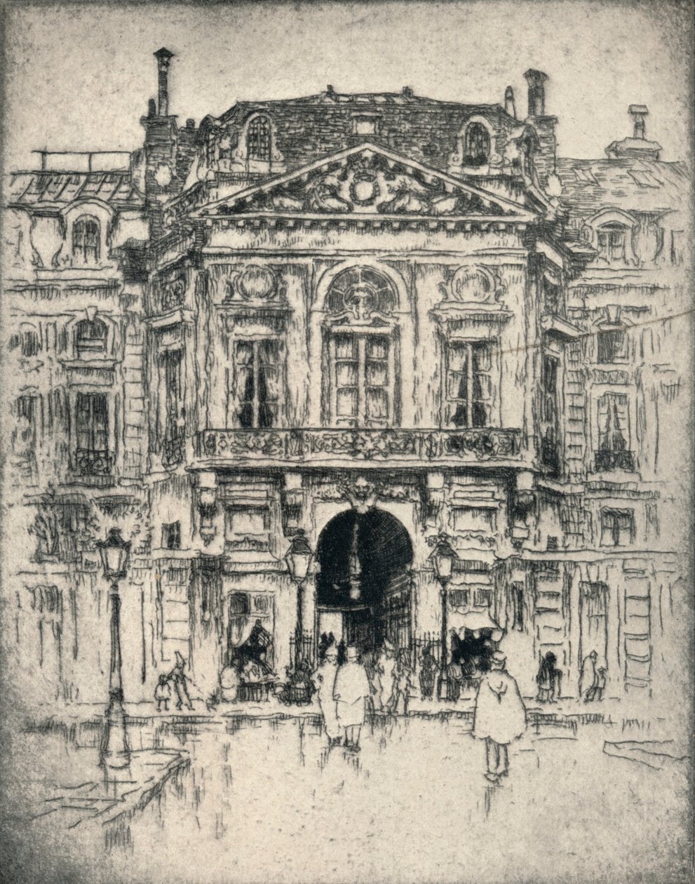 „Porte de Valois, Palais-Royal”, 1915 autorstwa Lester George Hornby