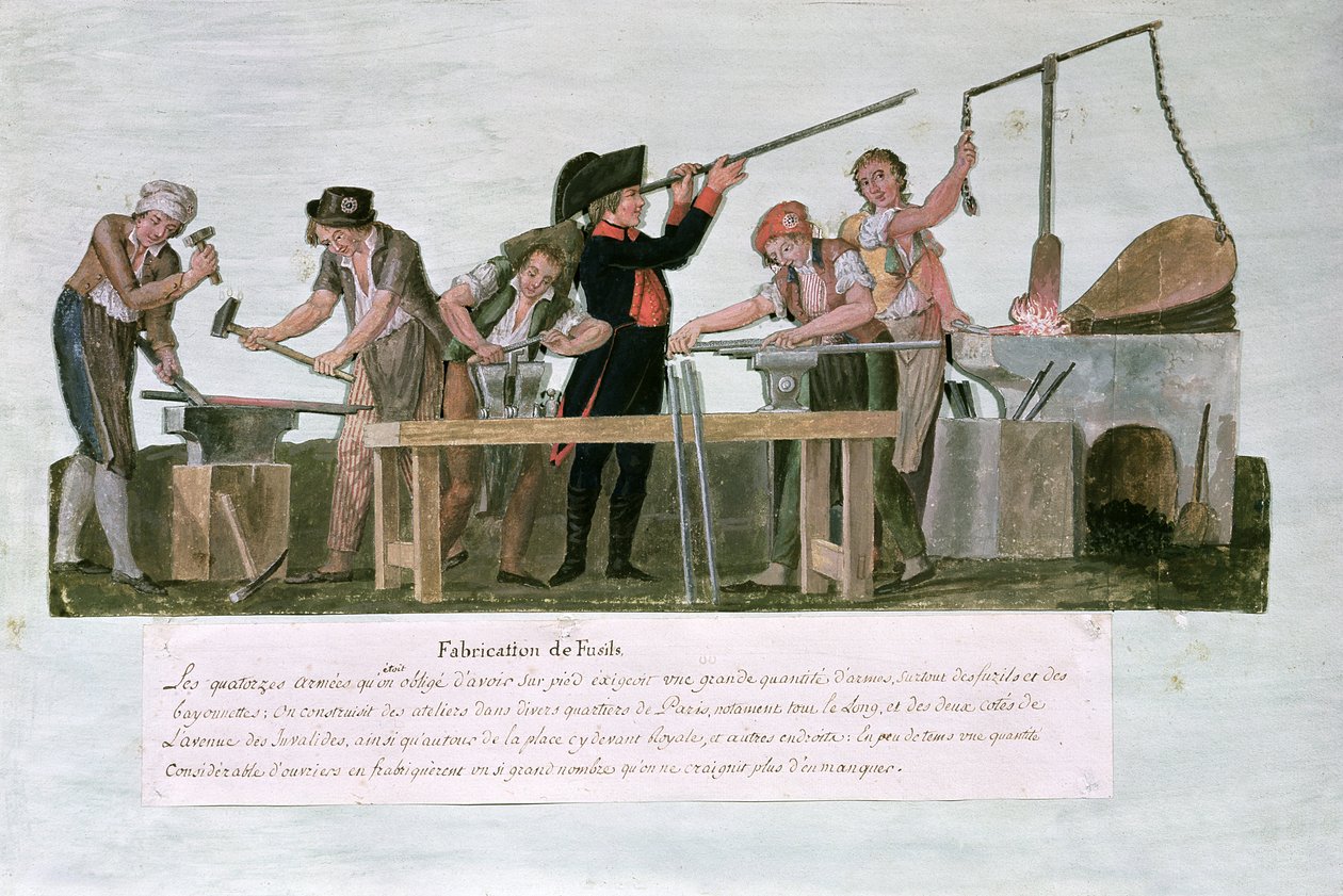 Warsztat strzelców, 1793 autorstwa Lesueur Brothers