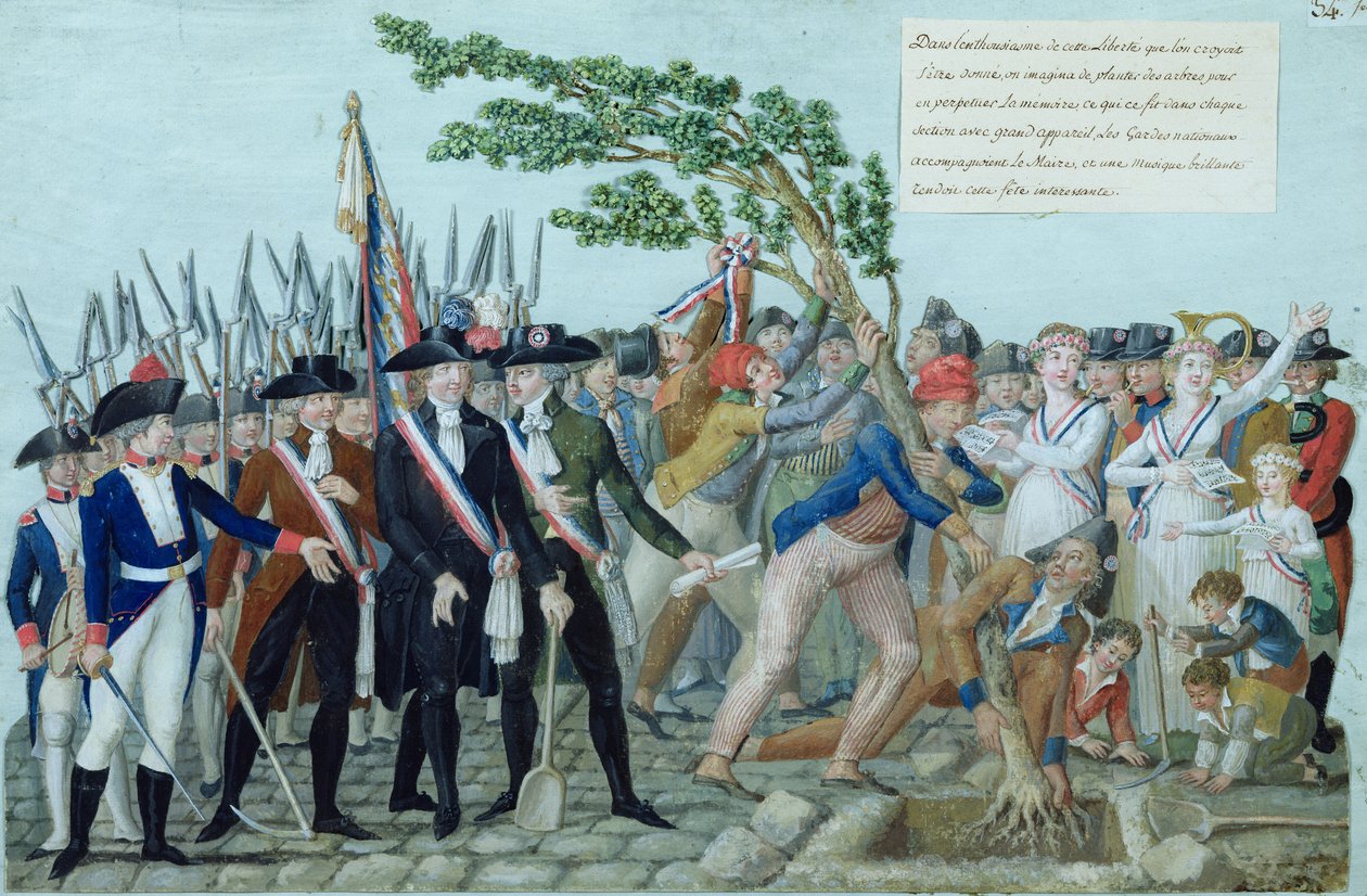 Sadzenie Drzewa Wolności, ok.1789 autorstwa Lesueur Brothers