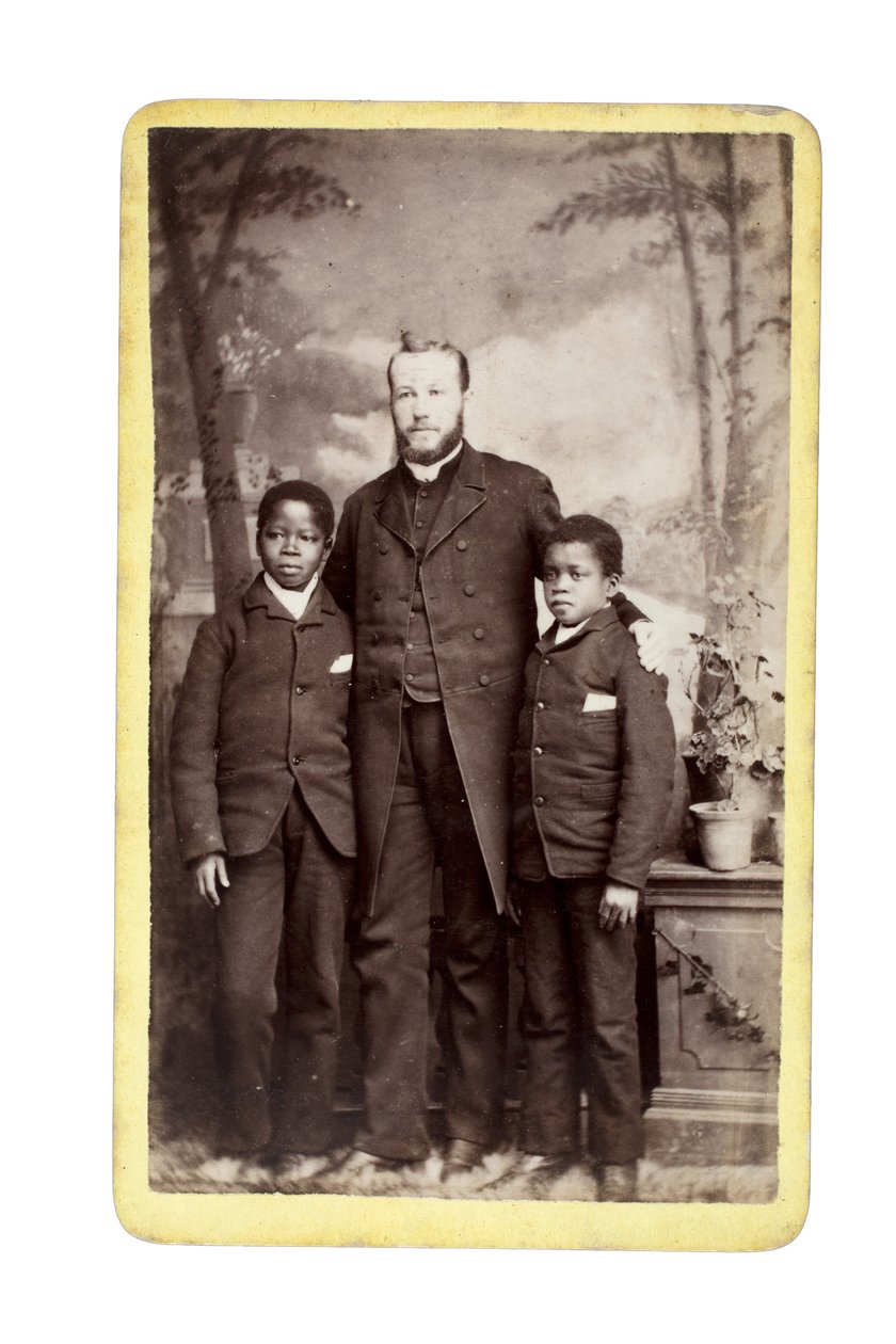 Kinkasa, 11 lat, Nkanza, 8 lat, Llnagollen, Walia, 1886 (odbitka albuminowa) autorstwa Lettsome and Sons
