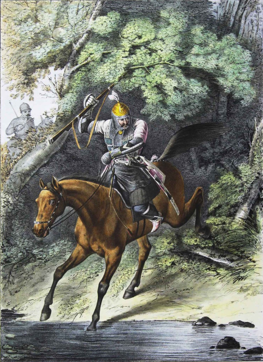 Zbrojmistrz szwadronu Kaukasko-Górskiego Ratownictwa, 1829 autorstwa Lev Alexandrovich Belousov
