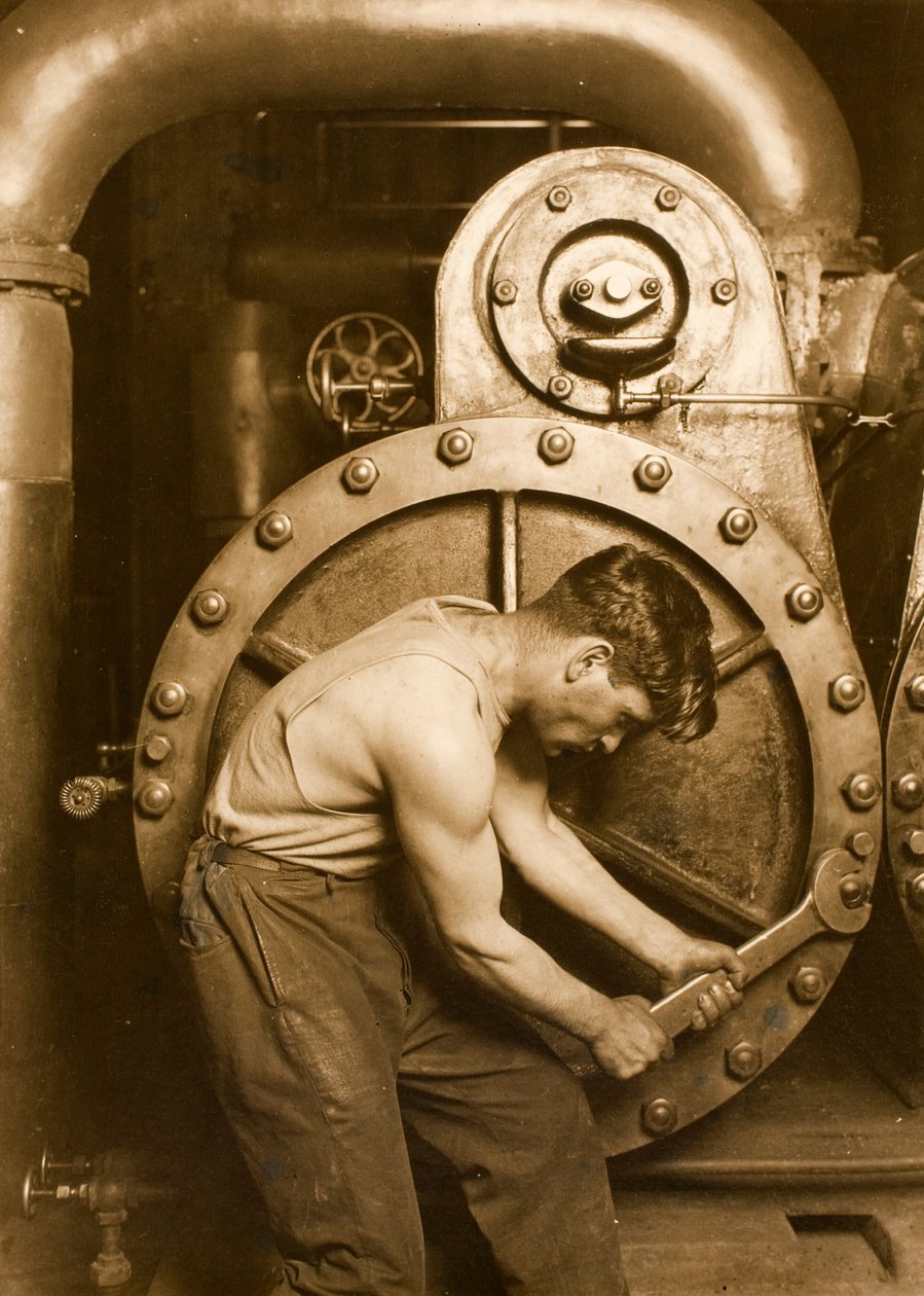 Mechanik elektrowni autorstwa Lewis Wickes Hine