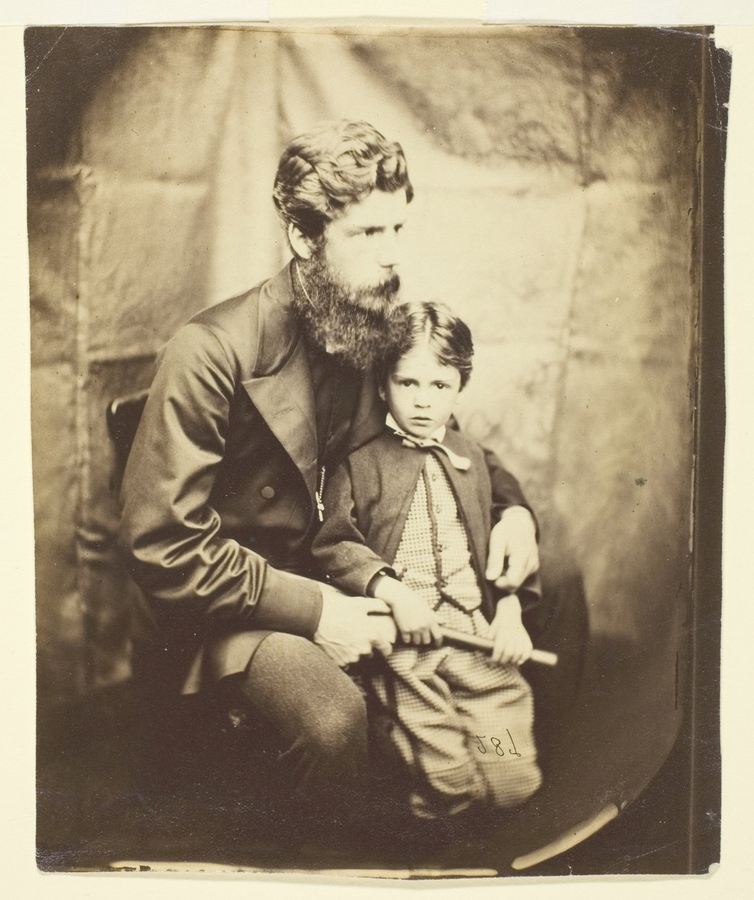 Ks. James Langton Clark i syn Charles (Robin) autorstwa Lewis Carroll