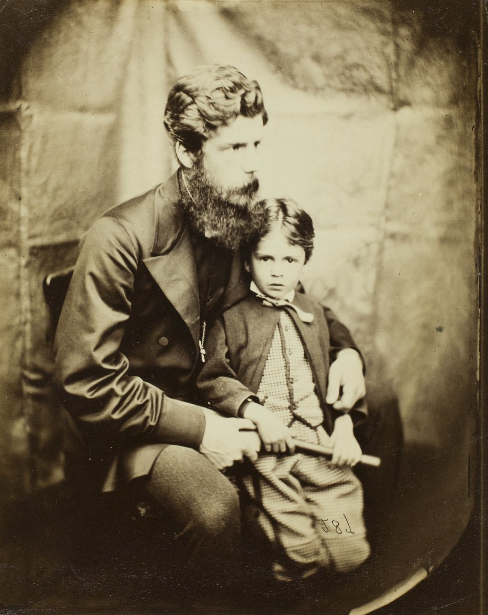 Ks. James Langton Clark i syn Charles autorstwa Lewis Carroll