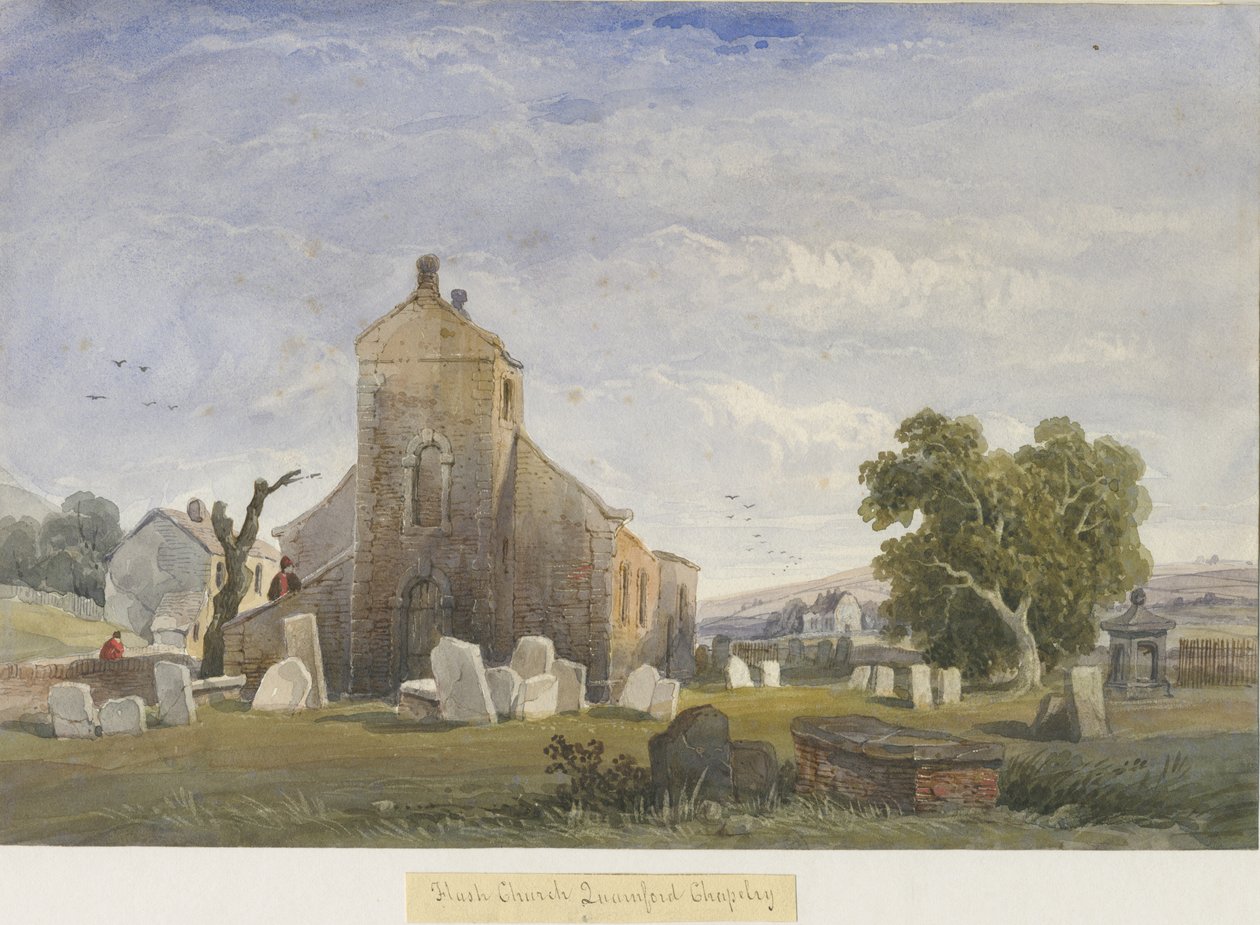 Flash Chapel: malarstwo akwarelowe i [ok. 1830-1840] autorstwa Lewis John Wood