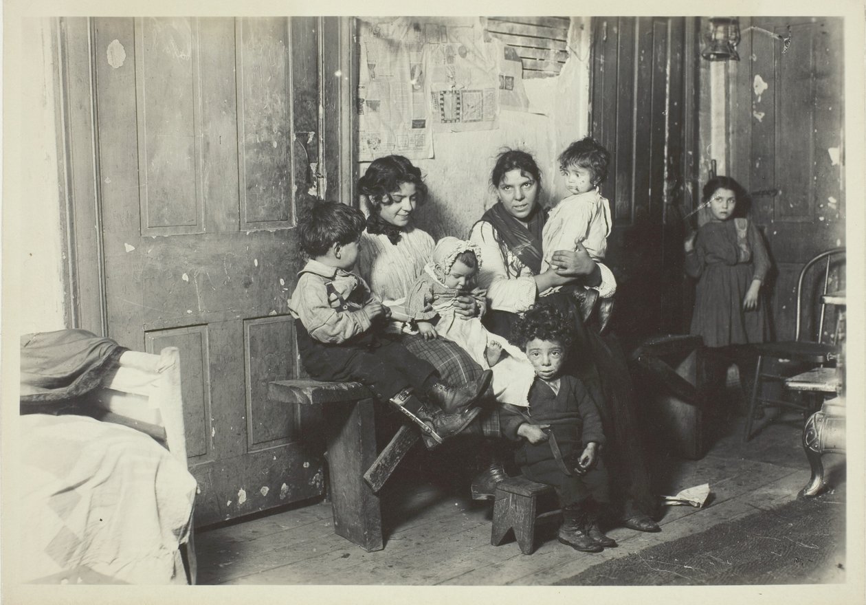 Włoska rodzina, Chicago autorstwa Lewis Wickes Hine