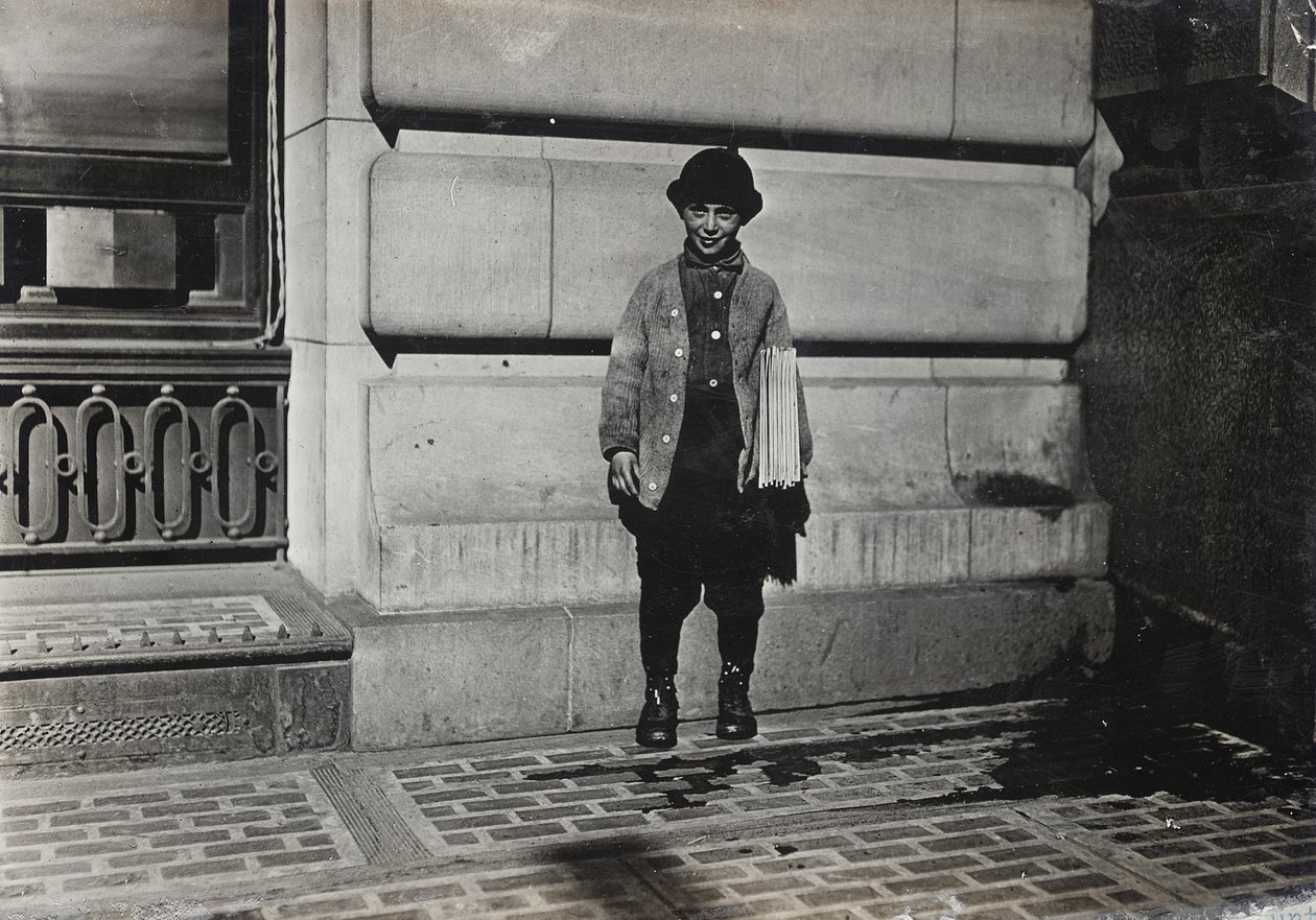 Gazeciarz autorstwa Lewis Wickes Hine