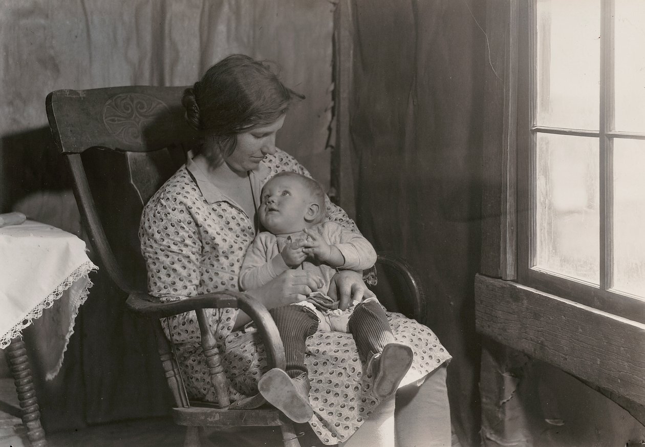 Oklahoma Madonna, (Służba Czerwonego Krzyża ds. Suszy) autorstwa Lewis Wickes Hine