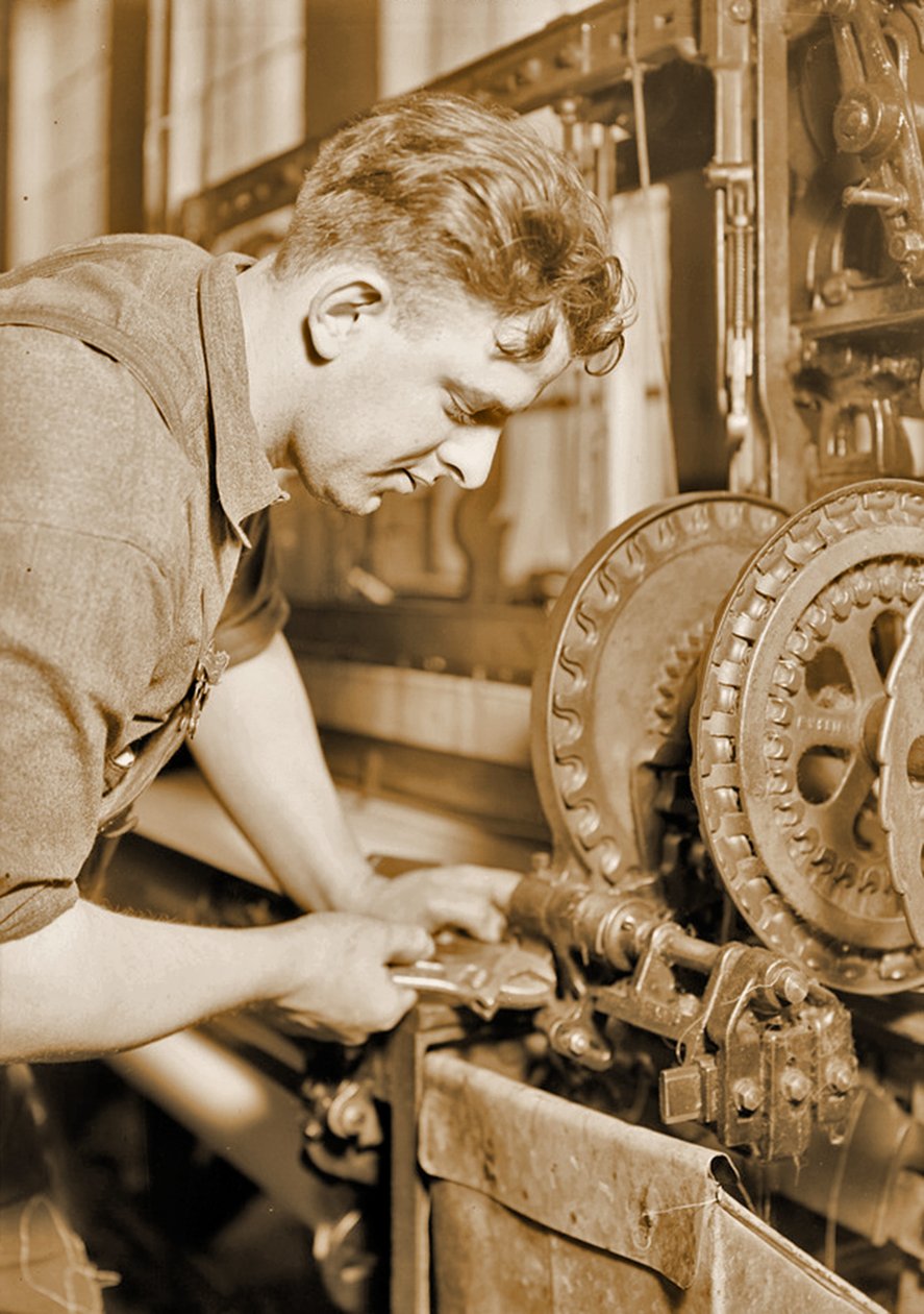 Portret mechanika elektrowni, ok. 1924 r. autorstwa Lewis Wickes Hine