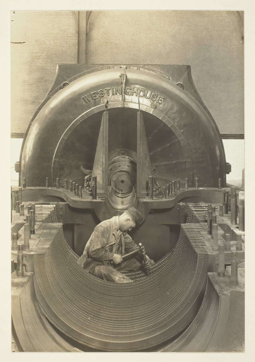 The Turbine, Power-House, Nowy Jork autorstwa Lewis Wickes Hine