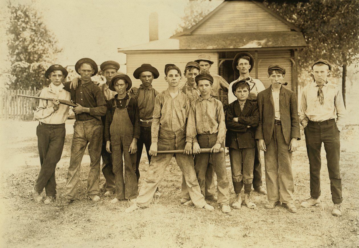 Drużyna balowa składała się głównie z hutników. Indiana autorstwa Lewis Wickes Hine