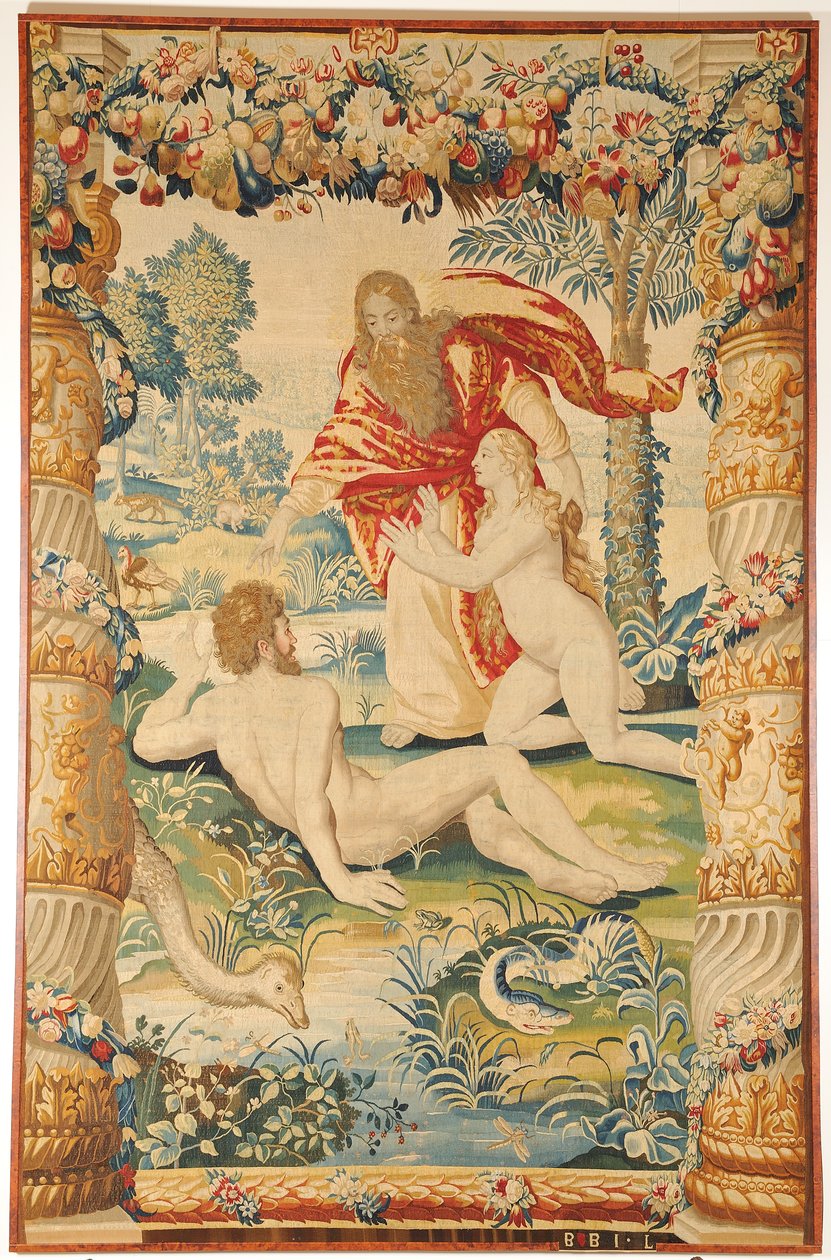 Gobelin Adam i Ewa, ok. 1930 r. 1650-1660 autorstwa Leyniers Workshop