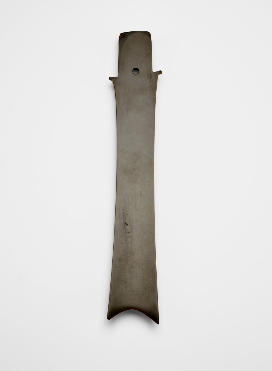Rozwidlone ostrze (zhang 璋), ok. 2000-1700 pne (nefryt, nefryt) autorstwa Liangzhu culture