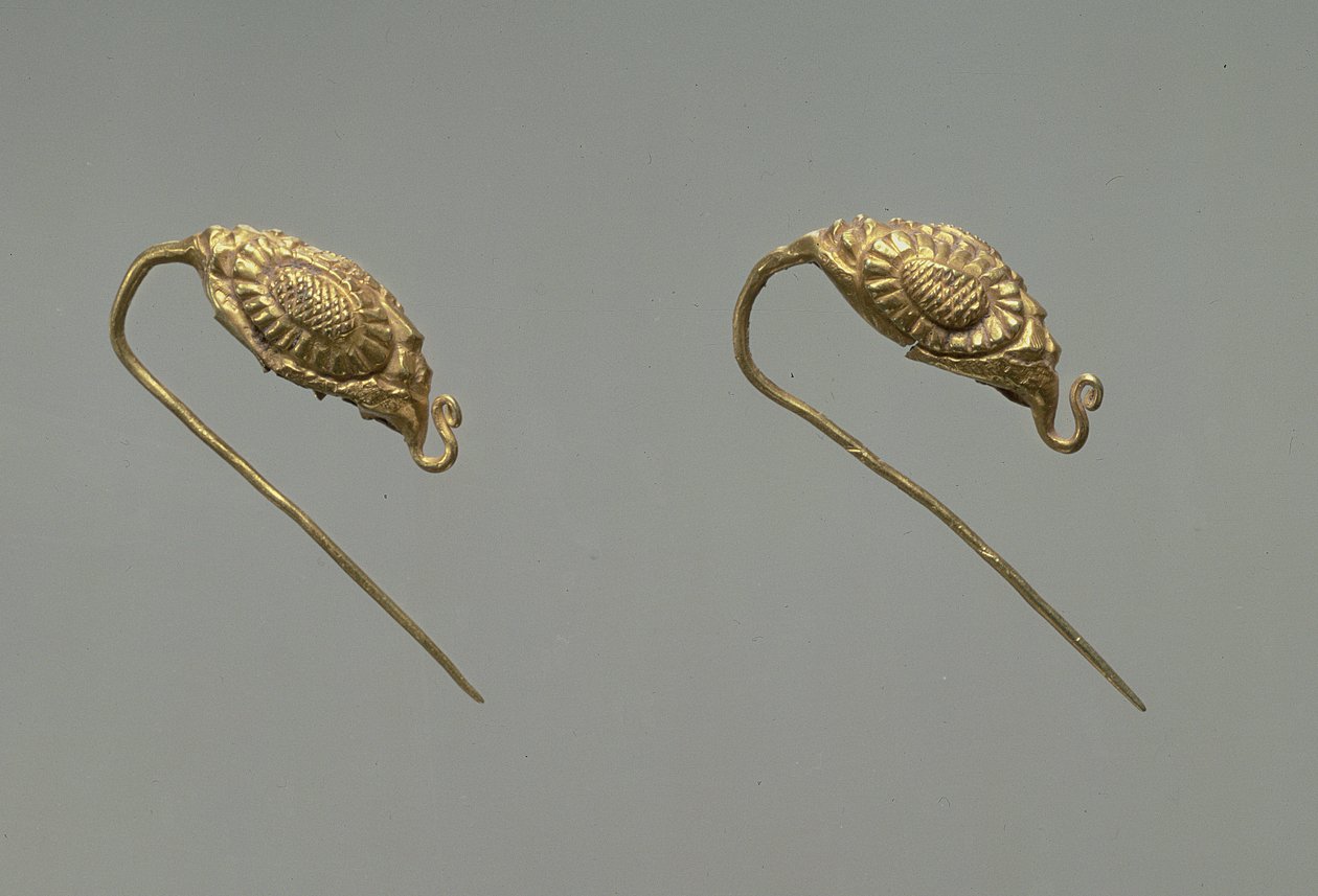 Para złotych kolczyków, dynastia Liao, X-XI w. autorstwa Liao Dynasty Chinese School