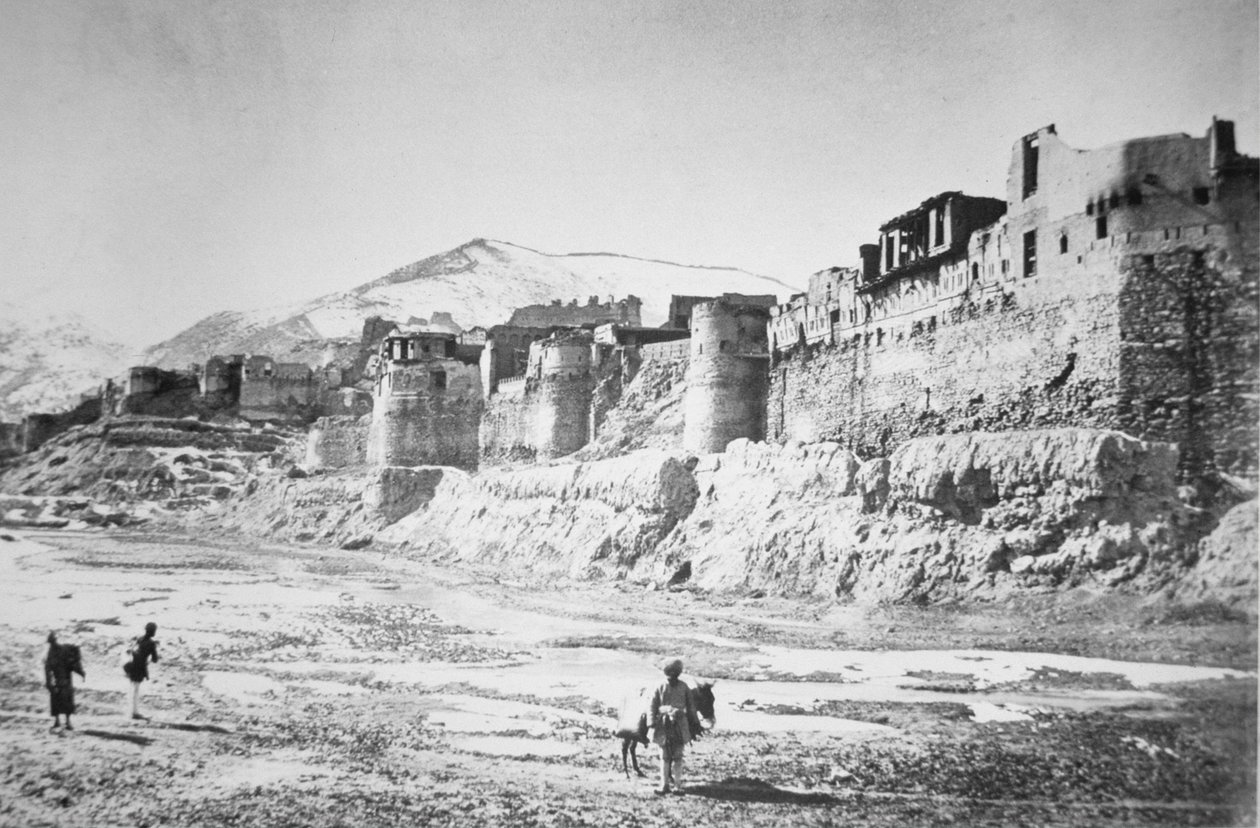 Bala Hissar w Kabulu podczas drugiej wojny afgańskiej 1878-80 (lito) autorstwa Unbekannt Unbekannt