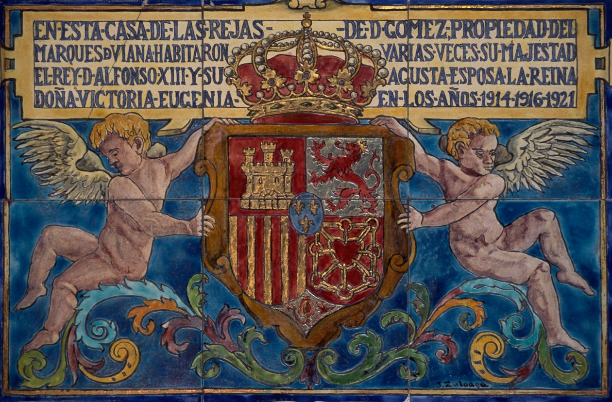 Herb, detal z Pałacu Viana, Cordoba, Andaluzja. Szczegół. Hiszpania. XX wiek. autorstwa Unbekannt Unbekannt