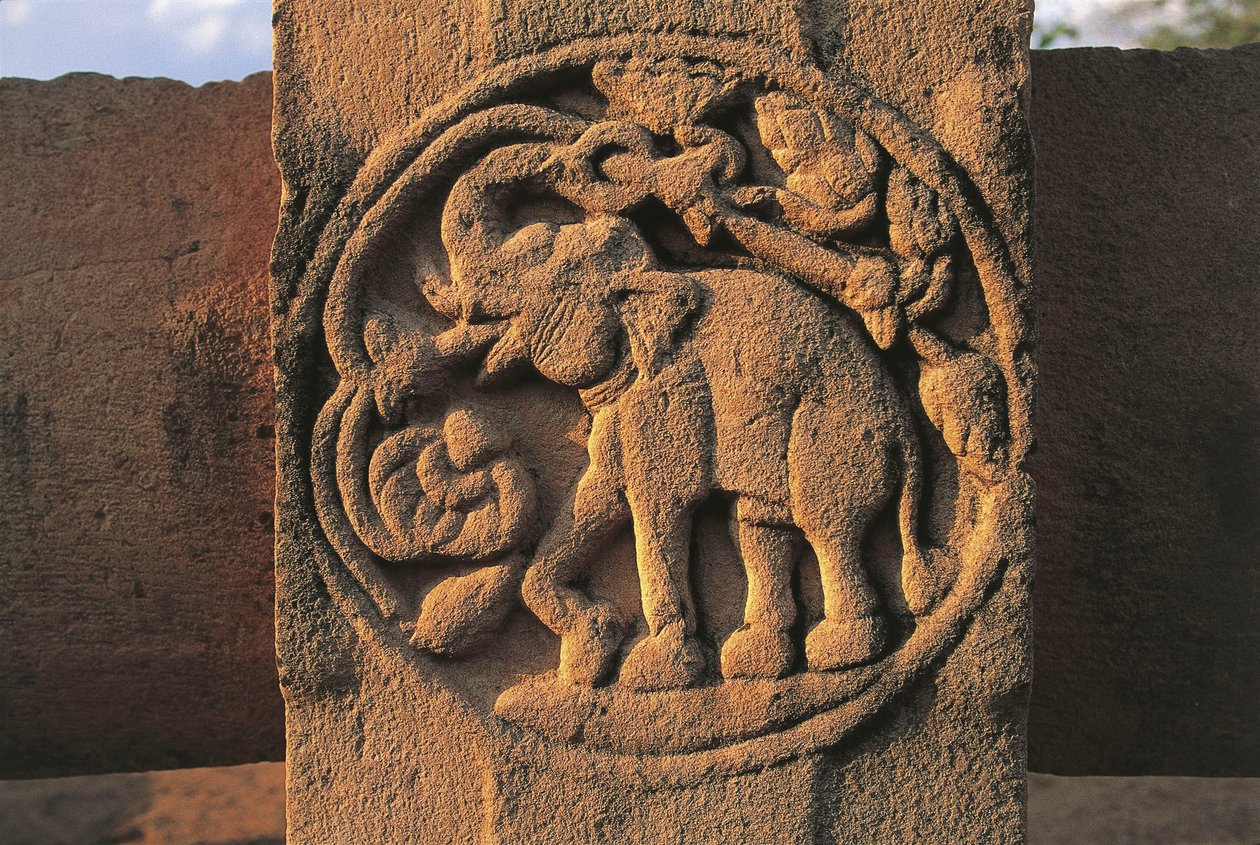 Słoń, płaskorzeźba na Stupie nr 2, Sanchi (Lista Światowego Dziedzictwa UNESCO) autorstwa Unbekannt Unbekannt