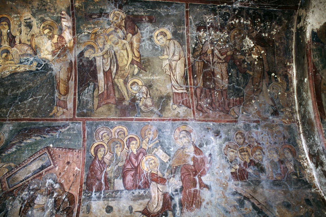 Freski w Kościele Metamorfozy tou Sotiros, Kefali, Kreta, Grecja (zdjęcie) autorstwa Unbekannt Unbekannt