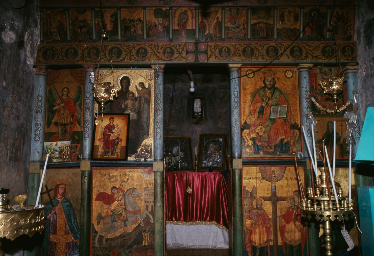 Ikonostas w kościele Agia Paraskevi, Anhisaraki, Kreta, Grecja (zdjęcie) autorstwa Unbekannt Unbekannt