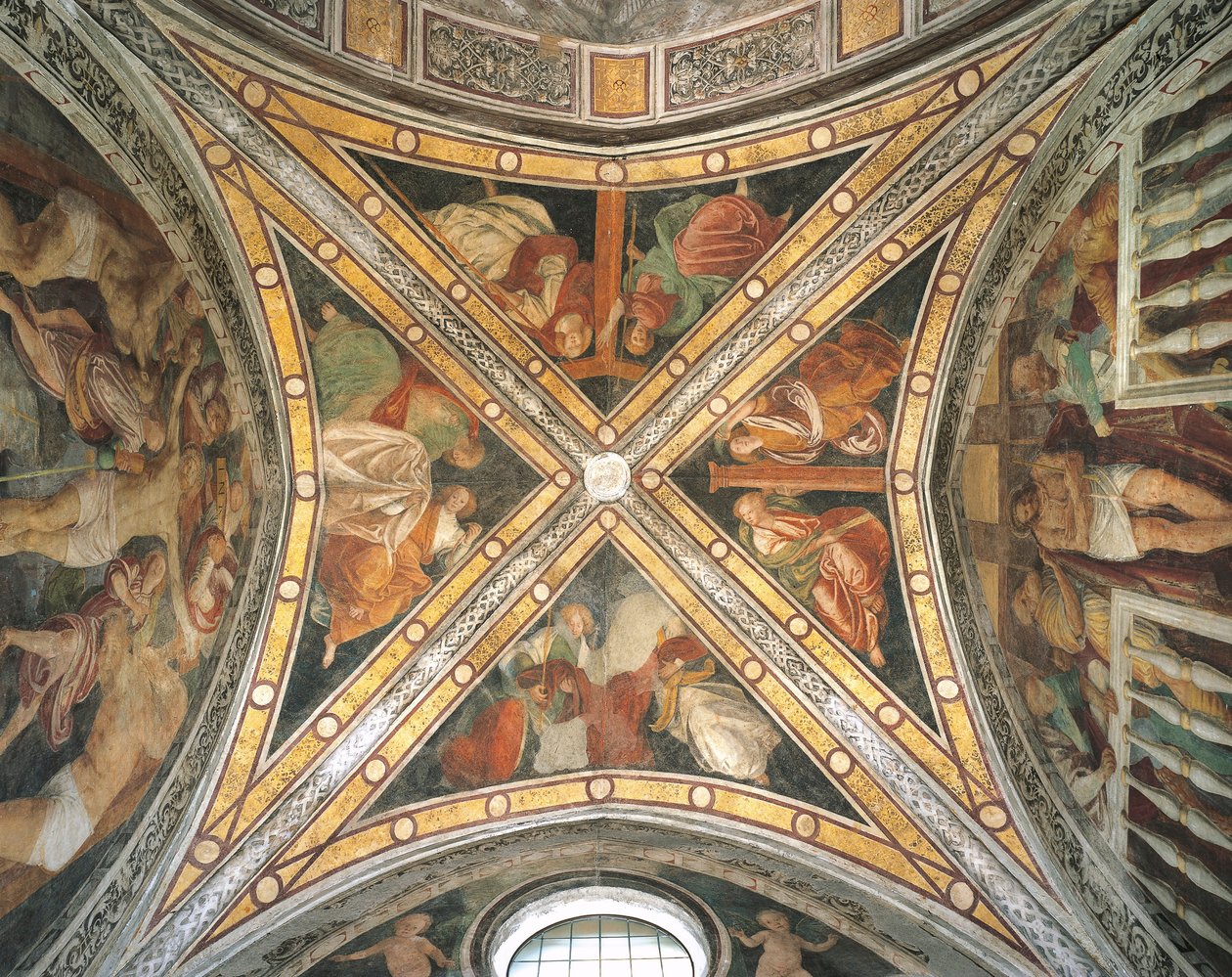 Włochy, Lombardia, Mediolan, sklepienie kaplicy Santa Corona w kościele Santa Maria delle Grazie autorstwa Unbekannt Unbekannt