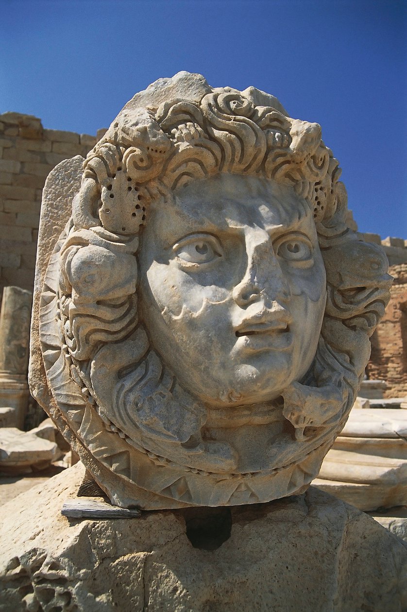 Libia, Trypolitania, Leptis Magna, Severan Forum, głowa Nereid autorstwa Unbekannt Unbekannt
