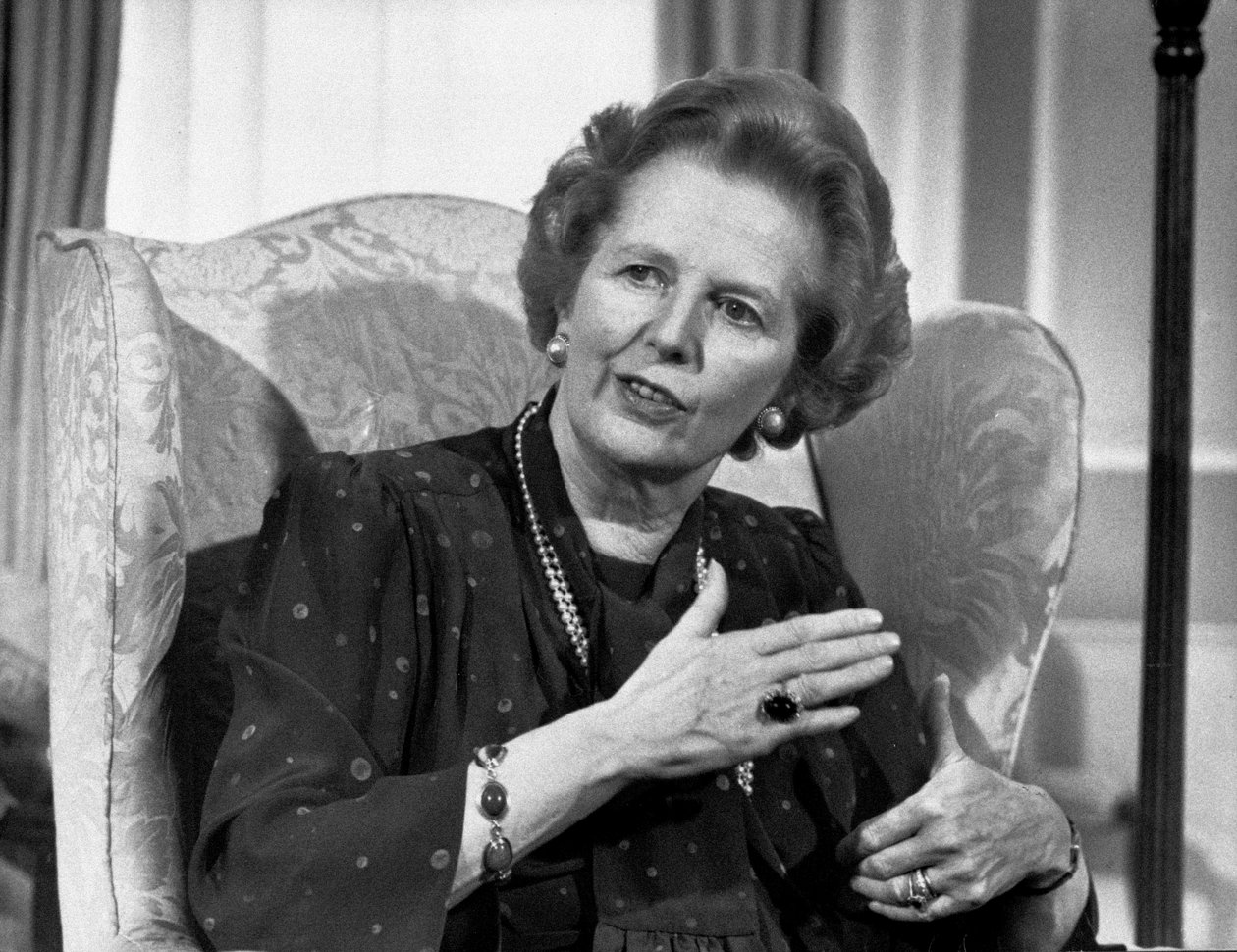 Margaret Thatcher, brytyjska polityk, kwiecień 1987 autorstwa Unbekannt Unbekannt