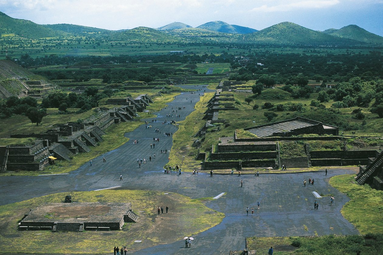 Meksyk, Dorzecze Meksyku, Mexico City, Teotihuacan (Miasto Bogów), Piramida Księżyca i Aleja Umarłych autorstwa Unbekannt Unbekannt