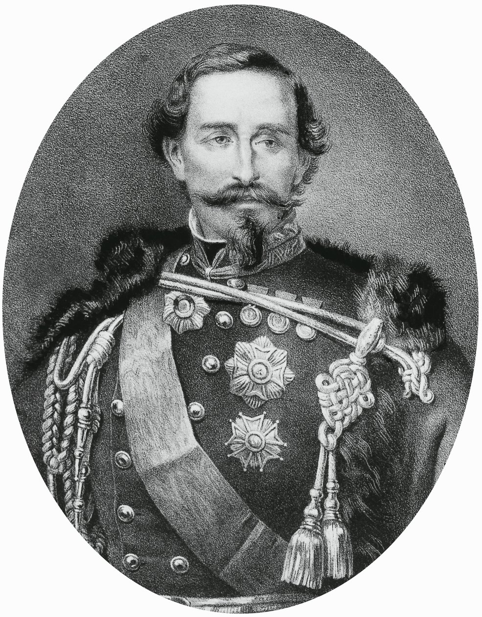 Portret Alfonso Ferrero della Marmora (1804-1878), włoskiego generała i polityka, grawer autorstwa Unbekannt Unbekannt