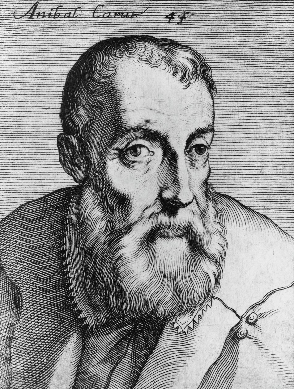 Portret Annibale Caro (1507-1566), włoskiego poety, dramaturga i tłumacza, rycina autorstwa Unbekannt Unbekannt