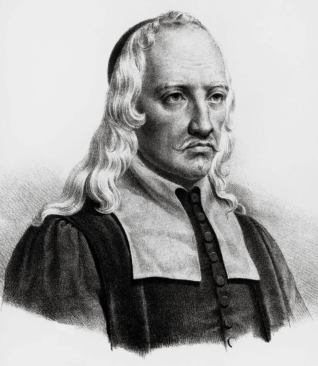 Portret Giovanniego Alfonso Borelli (1608-1679), włoskiego matematyka, astronoma, filozofa, fizjologa, grawer autorstwa Unbekannt Unbekannt