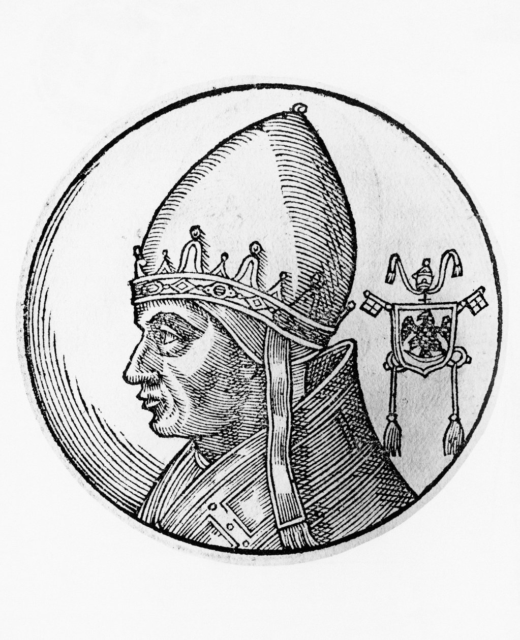 Portret Grzegorza IX (Ugolino dei Conti di Segni, ok. 1170-1241) autorstwa Unbekannt Unbekannt