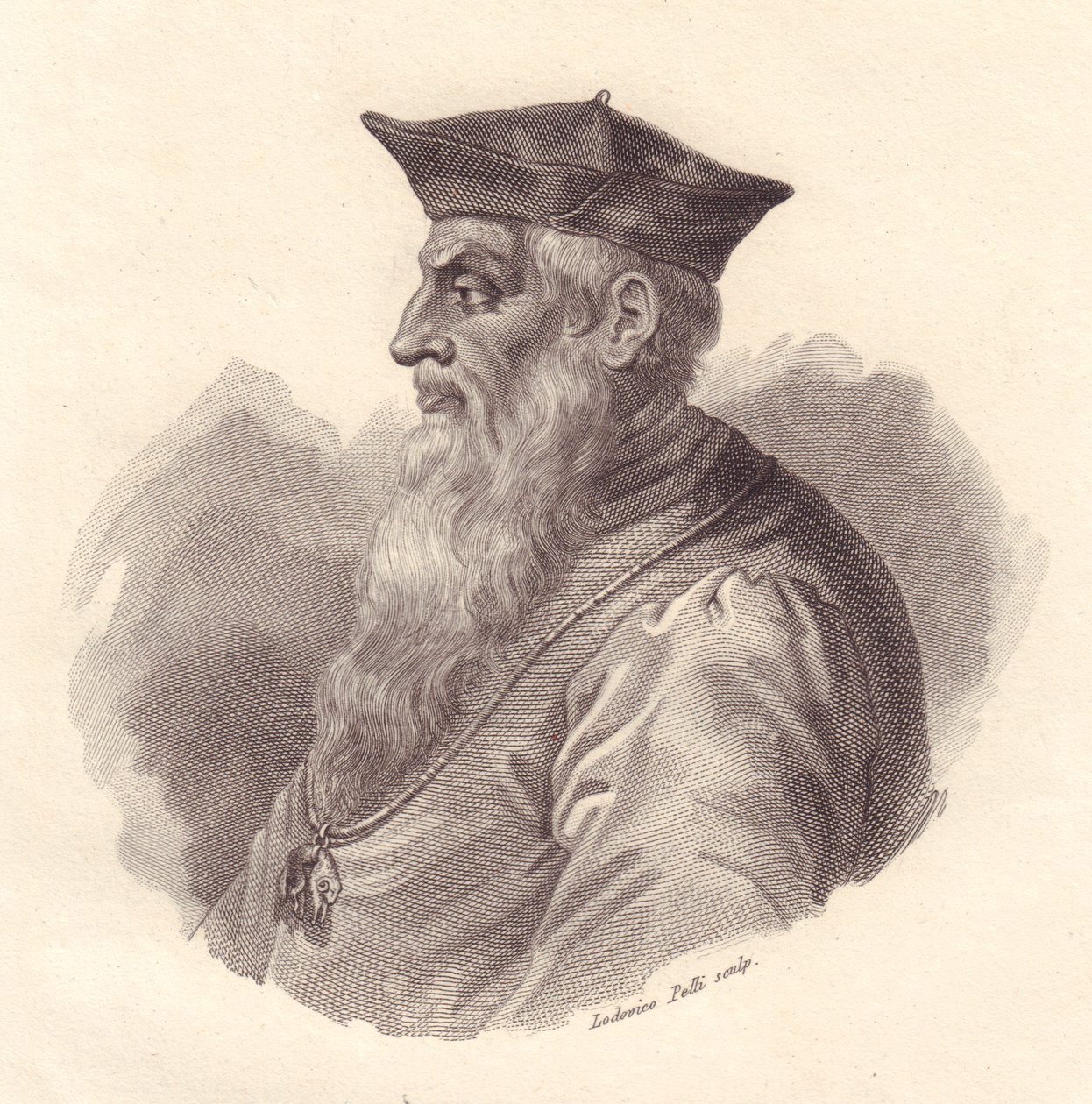 Portret admirała włoskiego Andrei Dorii (1466-1560), miedzioryt autorstwa Ludovico Pelli autorstwa Unbekannt Unbekannt
