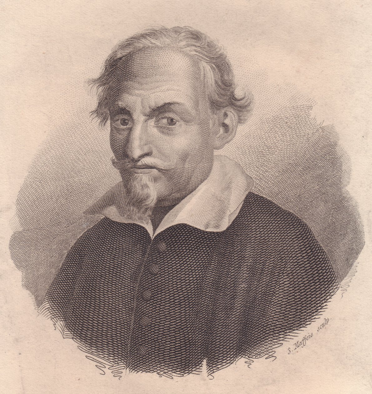 Portret włoskiego pisarza i poety Alessandro Tassoni (1565-1635) miedzioryt autorstwa S Maffeis autorstwa Unbekannt Unbekannt