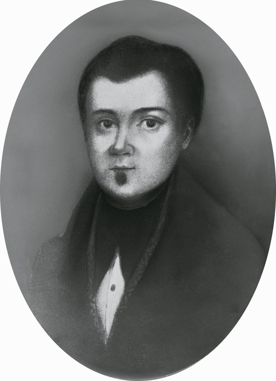 Portret Jacopo Ruffiniego (1805-1833), włoskiego lekarza i patrioty, rycina autorstwa Unbekannt Unbekannt