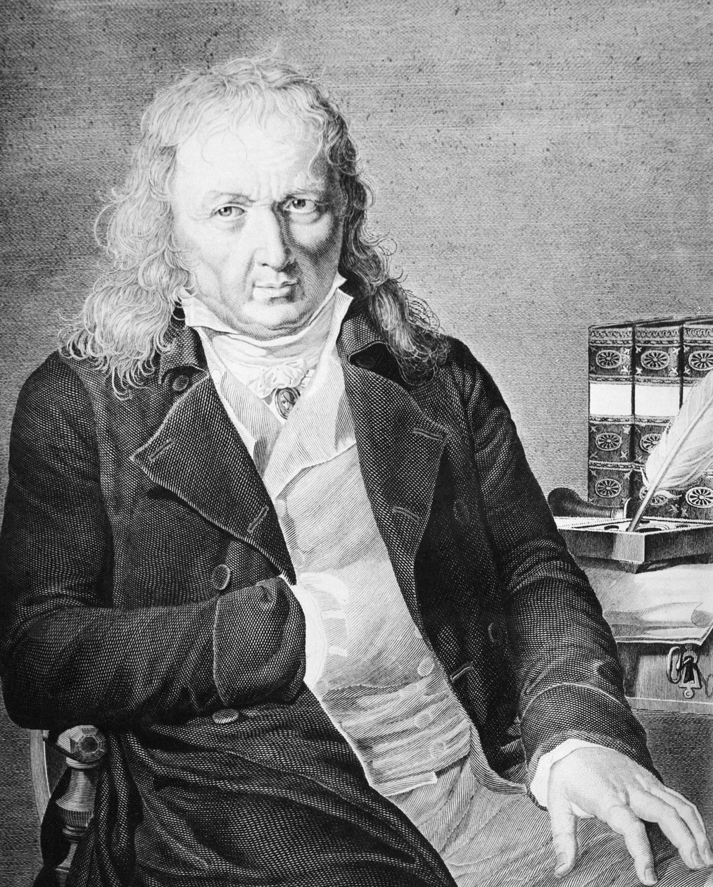 Portret Jacquesa Bernardina Henri de Saint-Pierre (1737-1814), francuskiego pisarza i botanika, rycina autorstwa Unbekannt Unbekannt