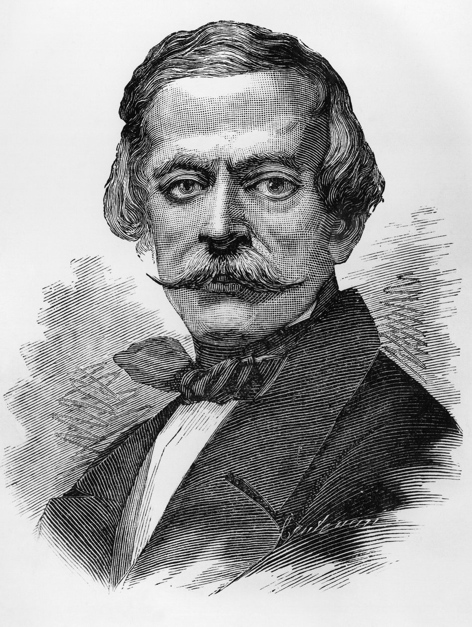 Portret Massimo Taparelli, markiz Azeglio (1798-1866), włoski patriota, polityk, pisarz i malarz, który był premierem Sardynii w latach 1849-1852, grawerowanie autorstwa Unbekannt Unbekannt