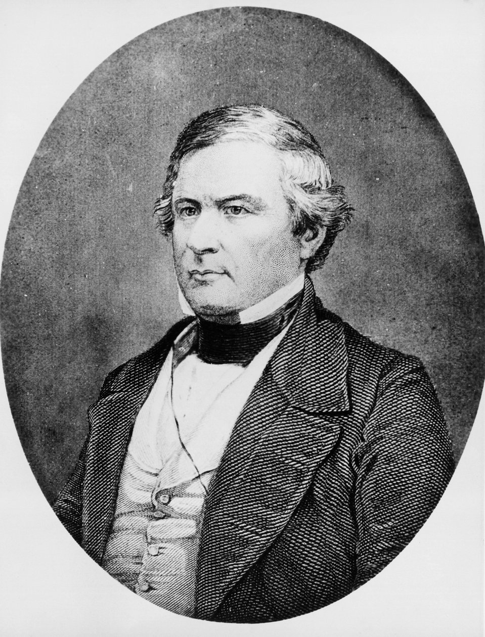 Portret Millard Fillmore (1800-1874), amerykańskiego prawnika i polityka, który pełnił funkcję 13. prezydenta Stanów Zjednoczonych od 1850 do 1853, grawerowanie po dagerotypie przez Mathew Brady (1822-1896) autorstwa Unbekannt Unbekannt