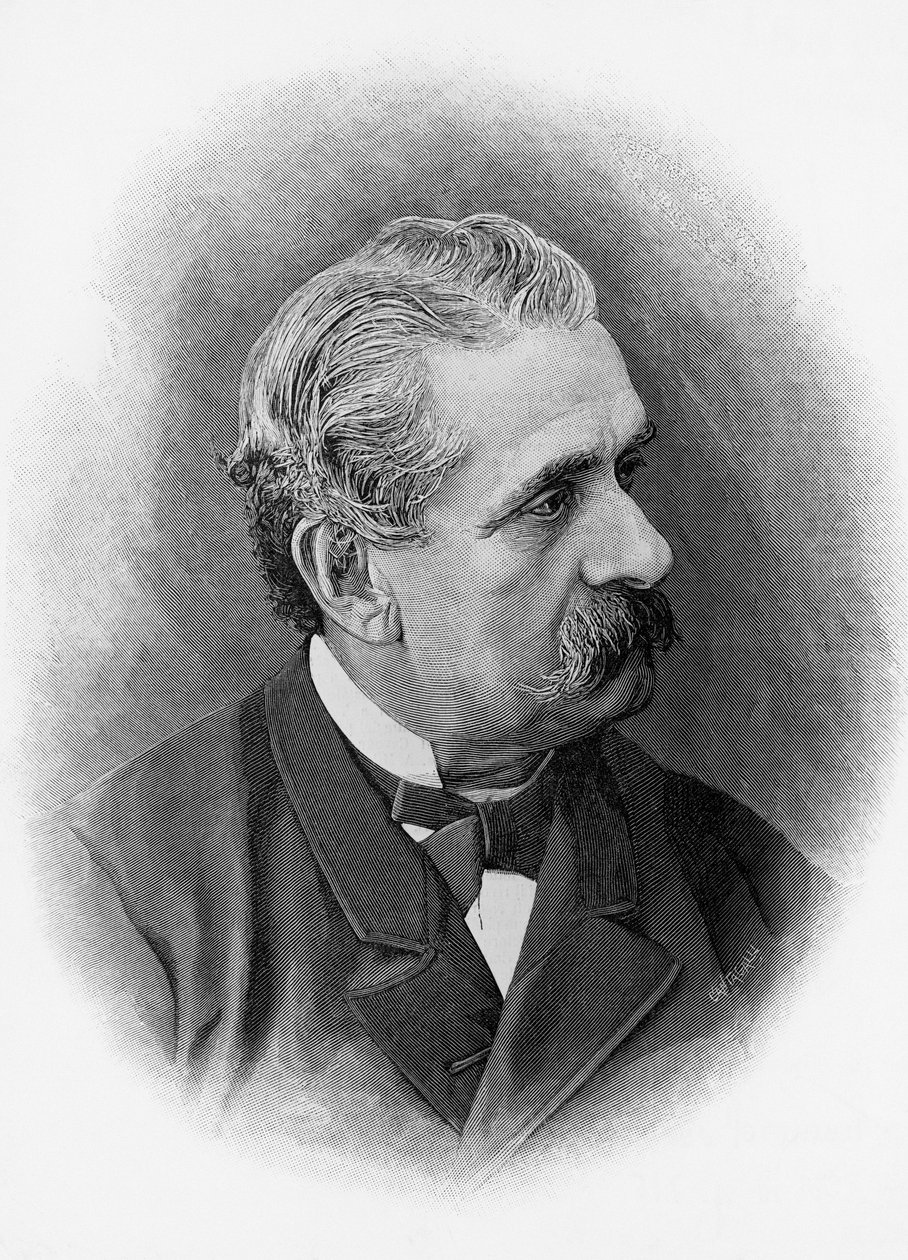 Portret Paolo Ferrari (1822-1889), włoski dramaturg i pisarz, grawer autorstwa Unbekannt Unbekannt