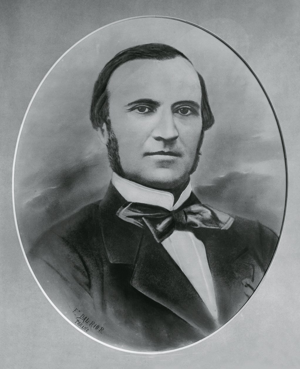 Portret Severino Grattoni (1815-1876), włoskiego architekta i inżyniera, grawer autorstwa Unbekannt Unbekannt