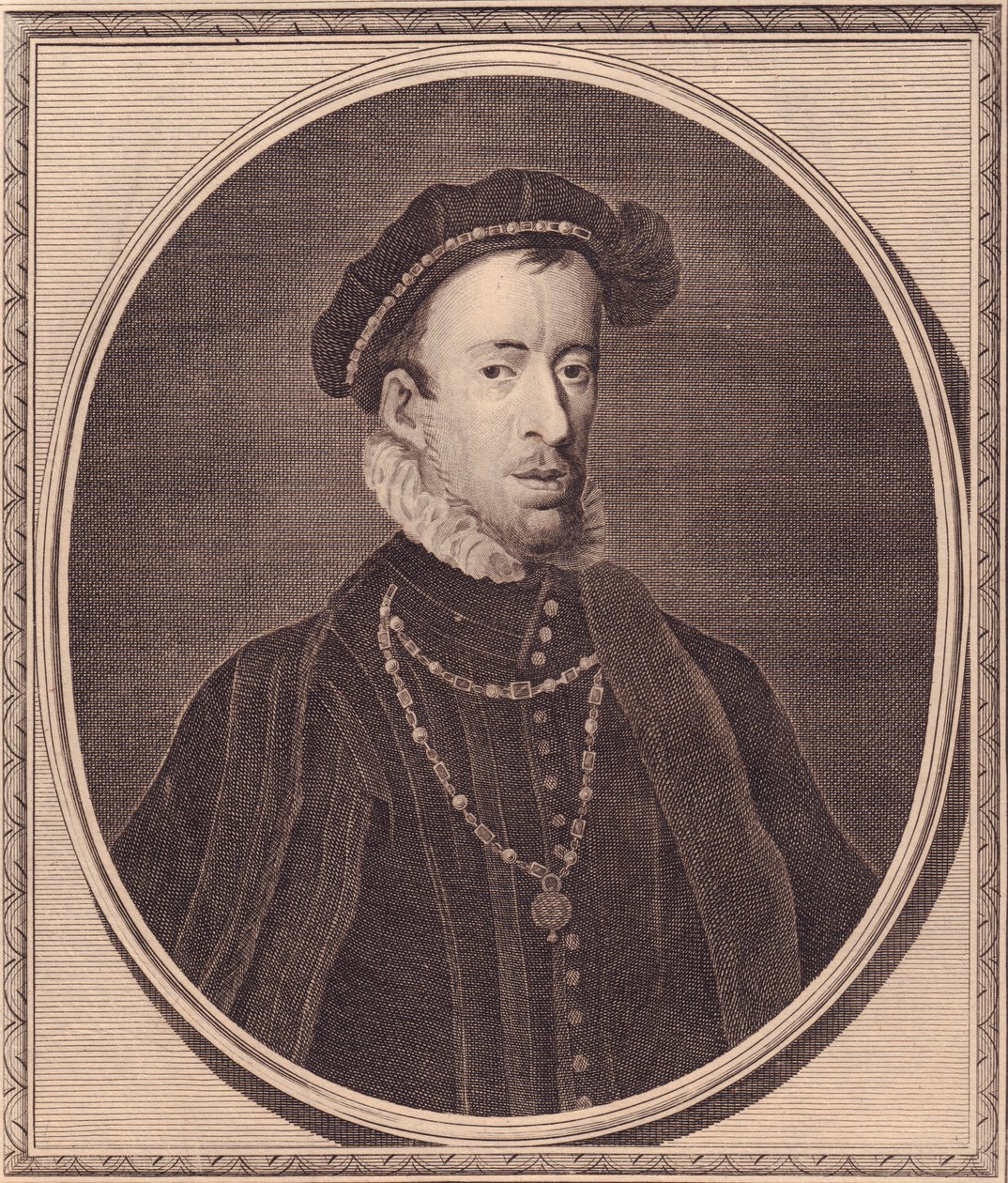 Portret Thomasa Howarda, 4. księcia Norfolk (1536-1572), miedzioryt autorstwa Johna Goldara (1729-1795) autorstwa Unbekannt Unbekannt
